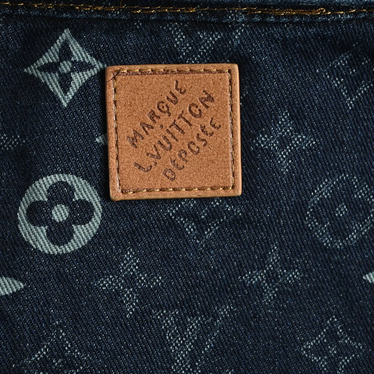 Louis Vuitton/Louis Vuitton 26ss all-over printed presbyopic suit denim short-sleeved shirt